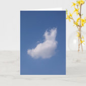 Carte Lapin flottant (Fleur jaune)