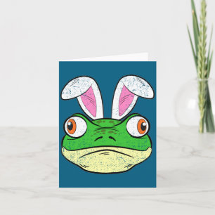 Carte Lapin grenouille Pâques Amphibien mignon Animal 