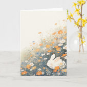 Carte Lapin Havre Sommeil (Fleur jaune)