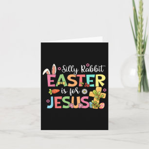 Carte Lapin Idiot Pâques Est Pour Jésus Mignon Lapin Chr