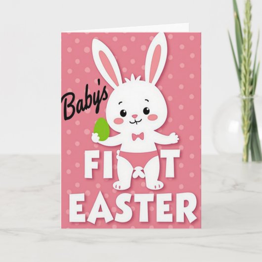 Carte Lapin Joie Première Fois (Devant)