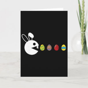 Carte Lapin Joyeux Chasse d'Œufs de Pâques Jeu Vidéo Jou
