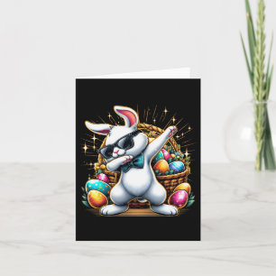 Carte Lapin lapin Dabbing Easter Egg Chasse Garçons Enfa