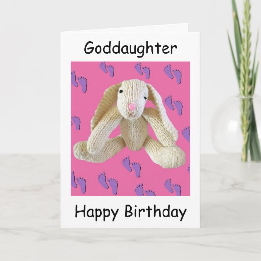 Carte lapin lapin d'anniversaire de fille (Devant)