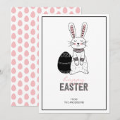 Carte lapin lapin de Pâques folle (Devant / Derrière)