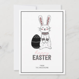 Carte lapin lapin de Pâques folle