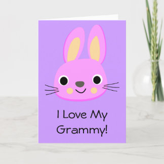 Carte Lapin Lapin J'Aime Mon Grand Nom Personnalisé Anni