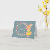 Carte Lapin Lapin Je T'Aime tellement de lapin lapin lap (Fleur jaune)
