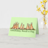 Carte Lapin Lapin Obtenez De Bons Encouragements Sympath (Fleur jaune)