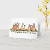 Carte Lapin Lapin Obtenez De Bons Encouragements Sympath (Fleur jaune)