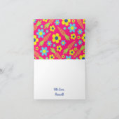 Carte Lapin Lapin Pâques Printemps fête d'anniversaire (Intérieur)