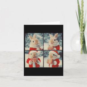Carte Lapin Lapin Père Noël Animal Photographie Noël Ra