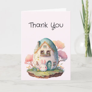 Carte Lapin Lapin Rose Cute Kawaii Style Merci