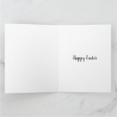 Carte Lapin mignon et Jellybeans Message de Pâques joyeu (Intérieur)