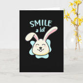 Carte Lapin Mignon Sourire Beaucoup Lapin Drôle (Fleur jaune)