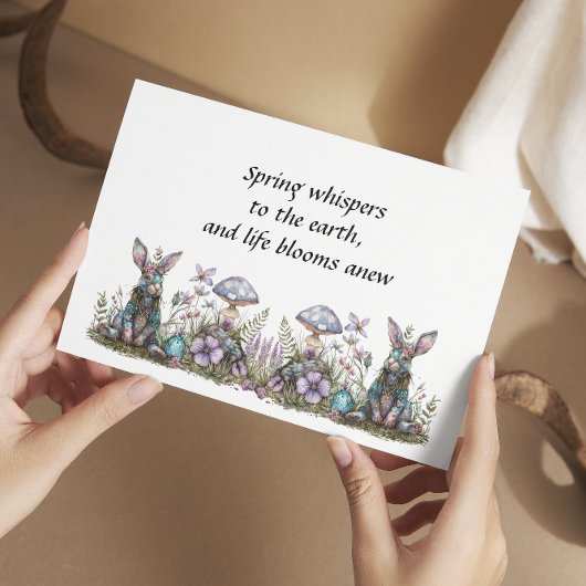 Carte Lapin mystique aux champignons
