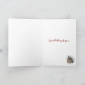 Carte Lapin Neige Rabbit Pensez à vous (Intérieur)