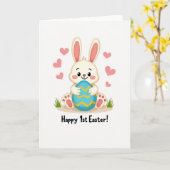 Carte Lapin Nouveaux Débuts (Fleur jaune)