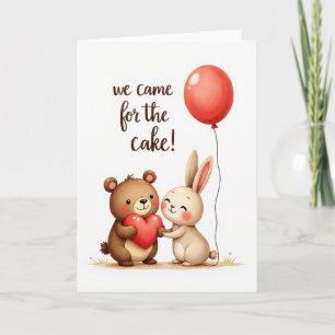Carte Lapin Ours Joyeux