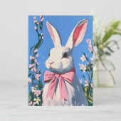 Carte lapin Pâques mignonne (Debout devant)