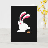 Carte Lapin Poops Drôle Lapin Poop Fun Rabbit (Fleur jaune)