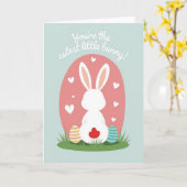 Carte Lapin Queue de Coeur (Fleur jaune)