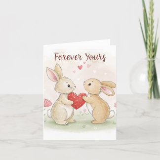 Carte Lapin Romantique – À jamais vôtre