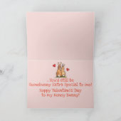Carte Lapin Romantique Lapin Rose Saint Valentin (Intérieur)