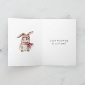 Carte Lapin rose amour de bunny (Intérieur)