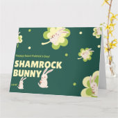 Carte Lapin Trèfle St. Patrick's Day (Fleur jaune)