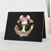 Carte Lapin Vache Oreilles Joyeuses Pâques Agriculture A (Dos)