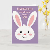 Carte Lapin Vous Aime Petite-Fille (Fleur jaune)