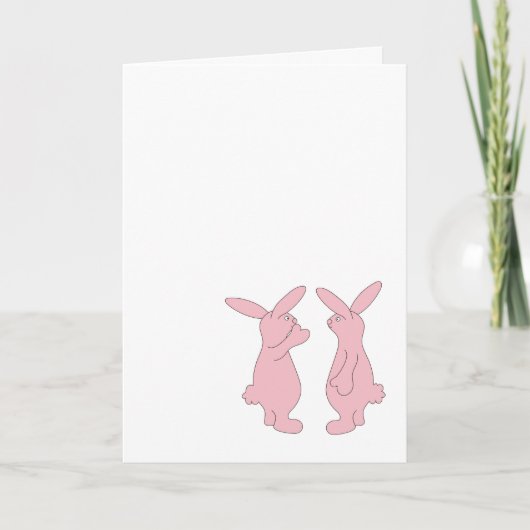 Carte Lapins d'anniversaire sautillant (Devant)