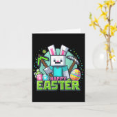 Carte Lapins de jeu vidéo de Pâques Œufs de Pâques Jeux (Fleur jaune)