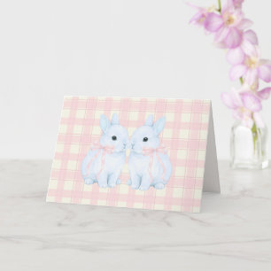 Carte Lapins de Pâques Blue Marshmallow Bunny