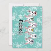 Carte Lapins de Pâques en forme d'oeuf (Devant)