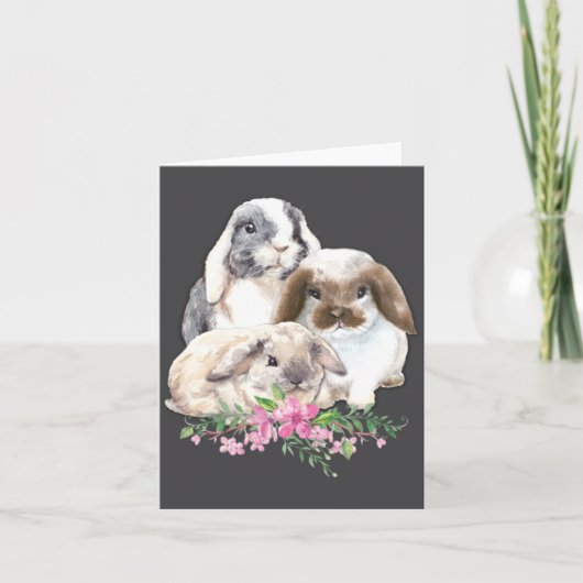 Carte Lapins de Pâques Maman Lapin (Devant)