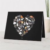 Carte Lapins drôles de cœur de lapin d'amour  (Dos)