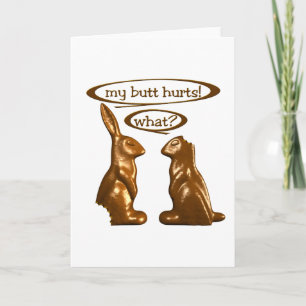 Carte Lapins en chocolat