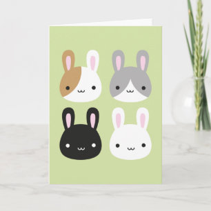 Carte Lapins Kawaii