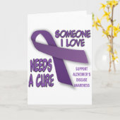 Carte L'appui d'Alzheimer (Fleur jaune)