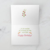 Carte L'aquarelle de soeur fleurit l'anniversaire (Intérieur)