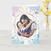 Carte L'aquarelle éclabousse le jour de mère de cadre (Fleur jaune)