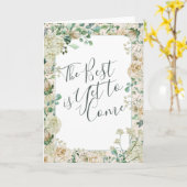 Carte L'aquarelle florale le meilleur est de venir (Fleur jaune)