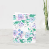 Carte L'aquarelle rose et pourpre fleurit la fête des mè (Dos)