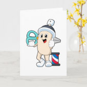 Carte Laque pour coiffeur avec ciseaux (Fleur jaune)