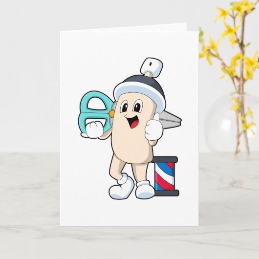 Carte Laque pour coiffeur avec ciseaux (Fleur jaune)