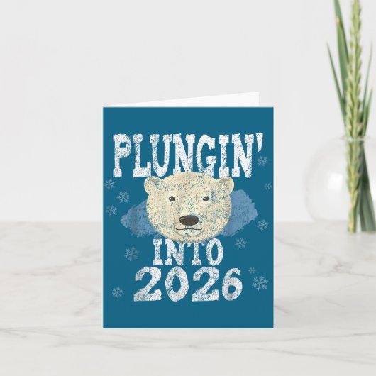 Carte Lar Bear Plongeon - Plongeon dans l'eau froide du  (Devant)