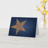 Carte L'arabe islamique d'étoile de calligraphie de (Fleur jaune)