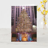 Carte L'arbre de Noël de la Place Rockefeller - (Fleur jaune)